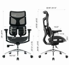Ghế công thái học ergonomic Sihoo Doro S100 (Bản chân nhôm cao cấp)
