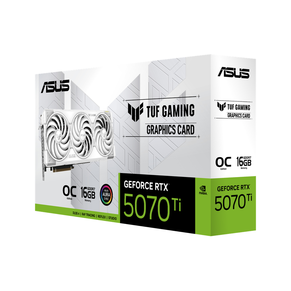 VGA ASUS TUF Gaming GeForce RTX™ 5070 Ti 16GB GDDR7 White OC Edition