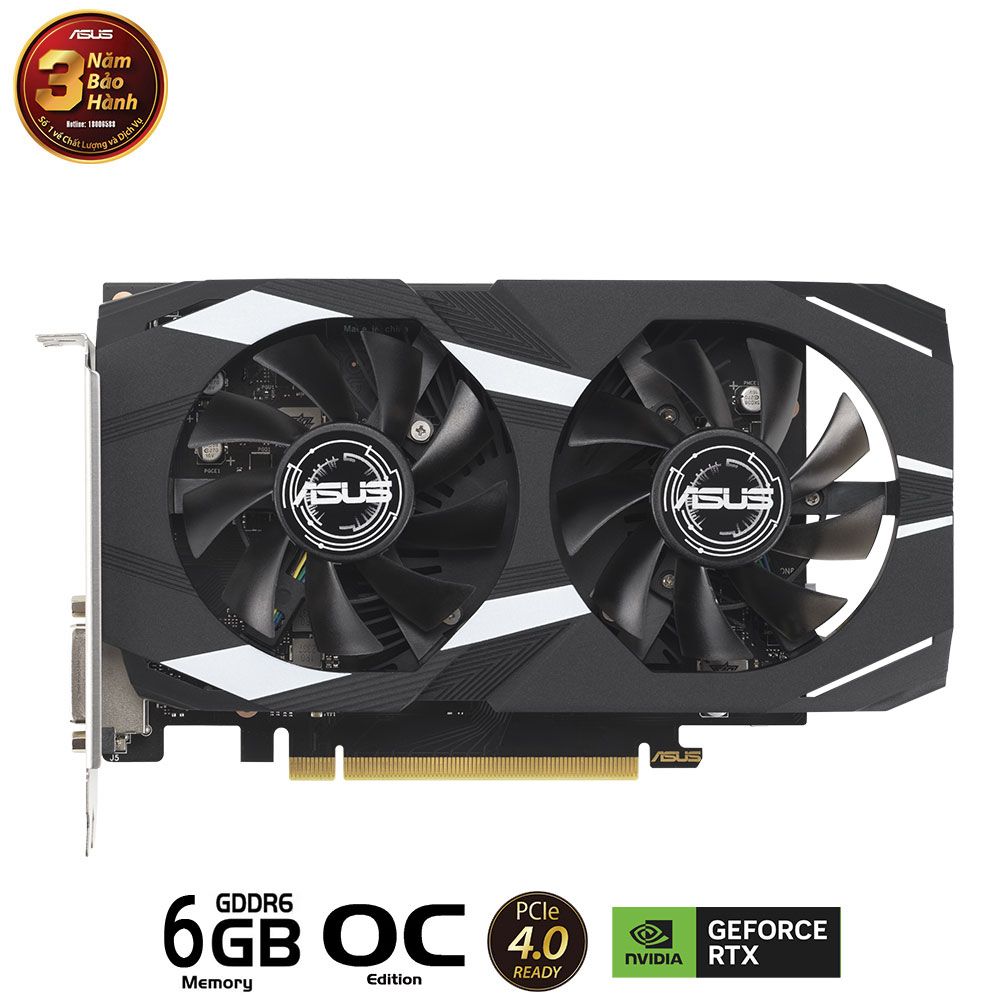 VGA ASUS Dual GeForce RTX™ 3050 OC Edition 6GB GDDR6