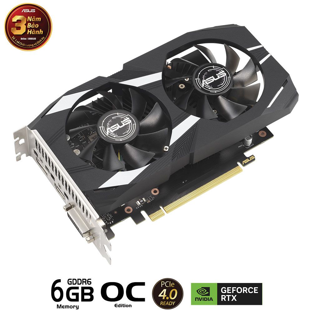 VGA ASUS Dual GeForce RTX™ 3050 OC Edition 6GB GDDR6