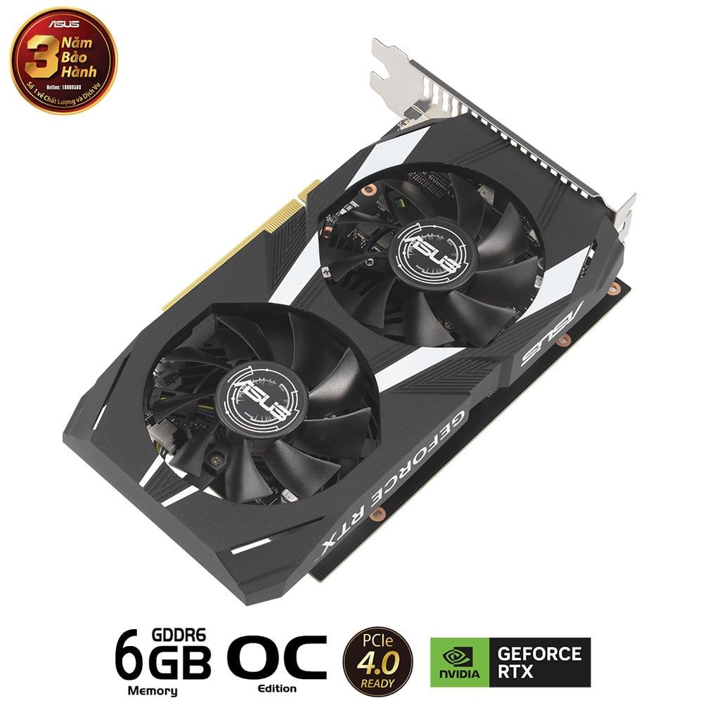 VGA ASUS Dual GeForce RTX™ 3050 OC Edition 6GB GDDR6