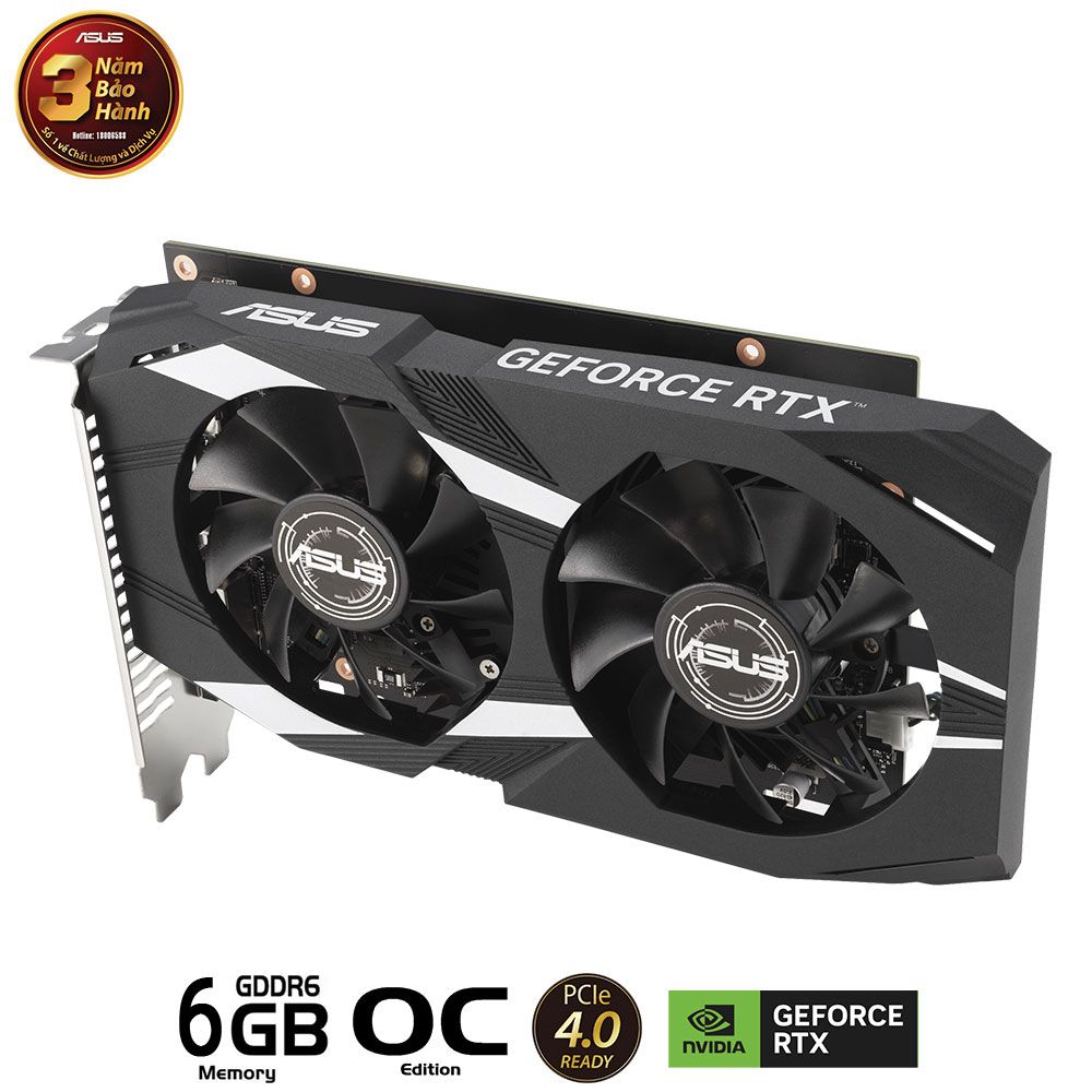 VGA ASUS Dual GeForce RTX™ 3050 OC Edition 6GB GDDR6