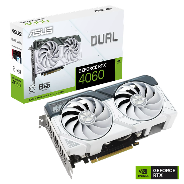 VGA ASUS Dual GeForce RTX™ 4060 EVO White OC Edition 8GB GDDR6