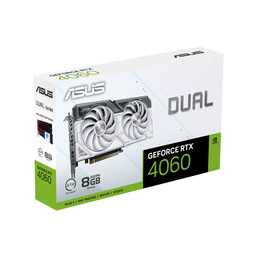 VGA ASUS Dual GeForce RTX™ 4060 EVO White OC Edition 8GB GDDR6