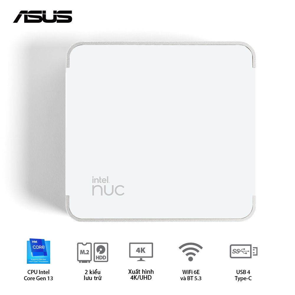 ASUS Mini NUC 13 Pro Desk RNUC13VYKI50006 - Intel® Core™ i5-1340P (up to 4.50 GHz) 12 Cores 16 Threads, Intel® Iris® Xe Graphics