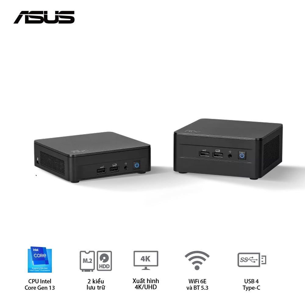 ASUS Mini NUC 13 Pro Tall RNUC13ANHI500001I - Intel® Core™ i5-1340P (up to 4.50 GHz) 12 Cores 16 Threads, Intel® Iris® Xe Graphics