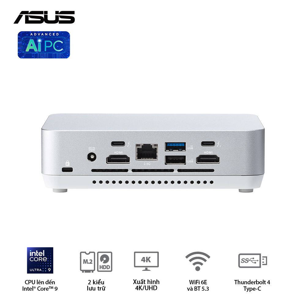 ASUS Mini NUC 14 Pro Plus RNUC14RVSU500001I - Intel®Ultra 5 125H (up to 4.50 GHz) 14 Cores 18 Threads, Arc Graphics
