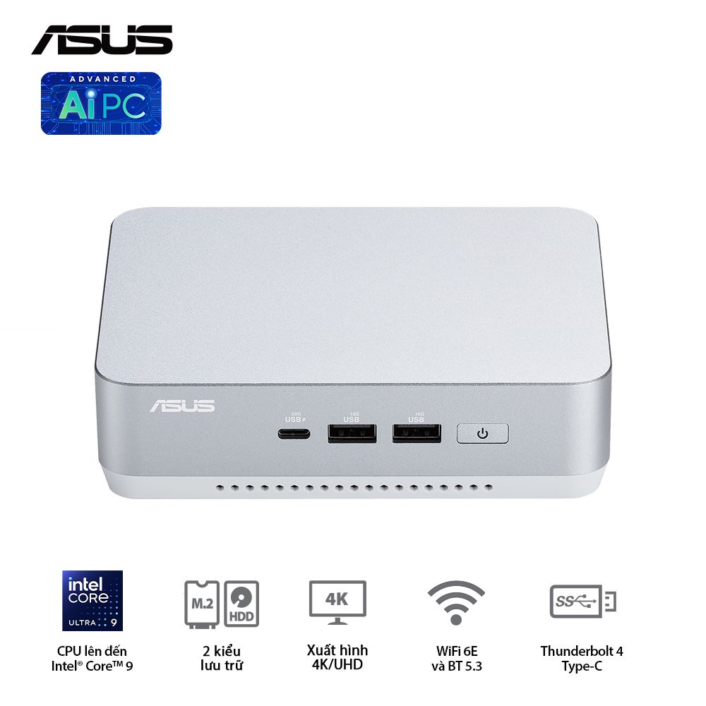 ASUS Mini NUC 14 Pro Plus RNUC14RVSU500001I - Intel®Ultra 5 125H (up to 4.50 GHz) 14 Cores 18 Threads, Arc Graphics