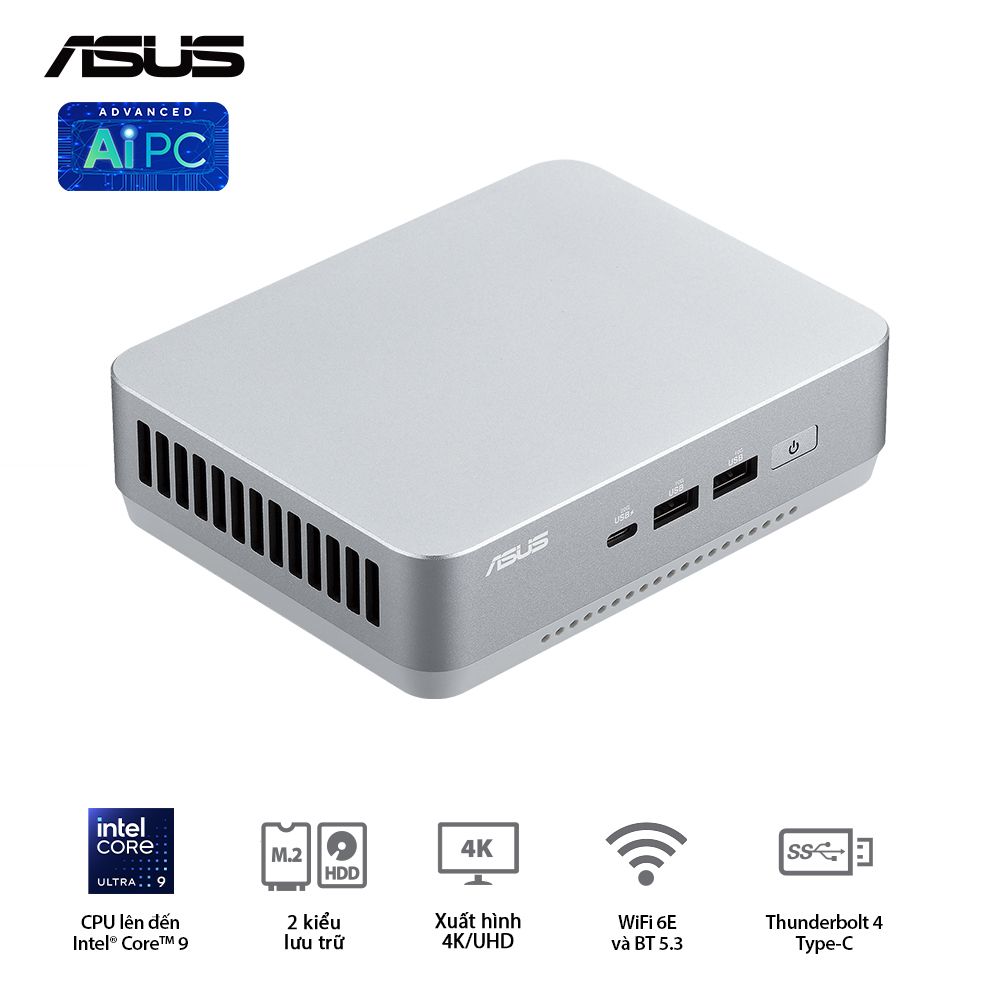 ASUS Mini NUC 14 Pro Plus RNUC14RVSU500001I - Intel®Ultra 5 125H (up to 4.50 GHz) 14 Cores 18 Threads, Arc Graphics