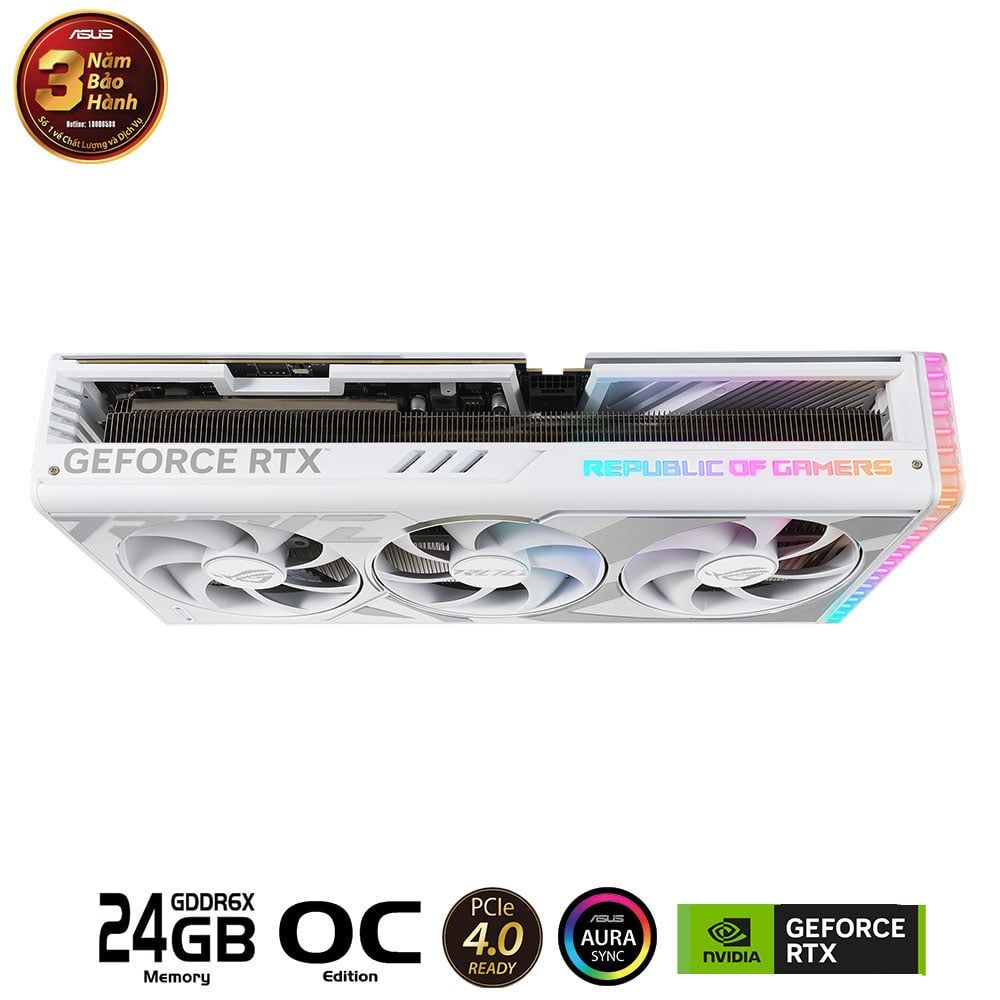 VGA ASUS ROG Strix GeForce RTX™ 4090 24GB GDDR6X White OC Edition