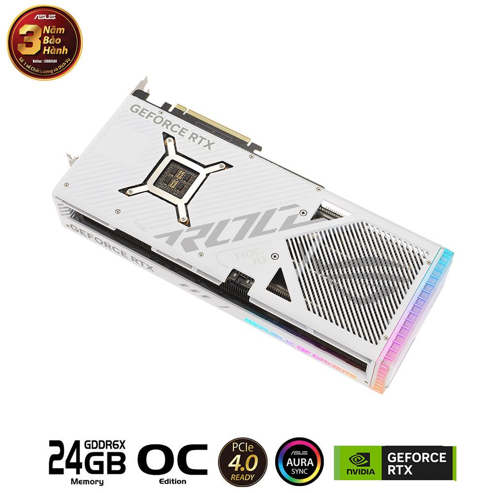VGA ASUS ROG Strix GeForce RTX™ 4090 24GB GDDR6X White OC Edition