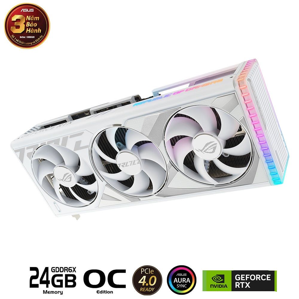 VGA ASUS ROG Strix GeForce RTX™ 4090 24GB GDDR6X White OC Edition