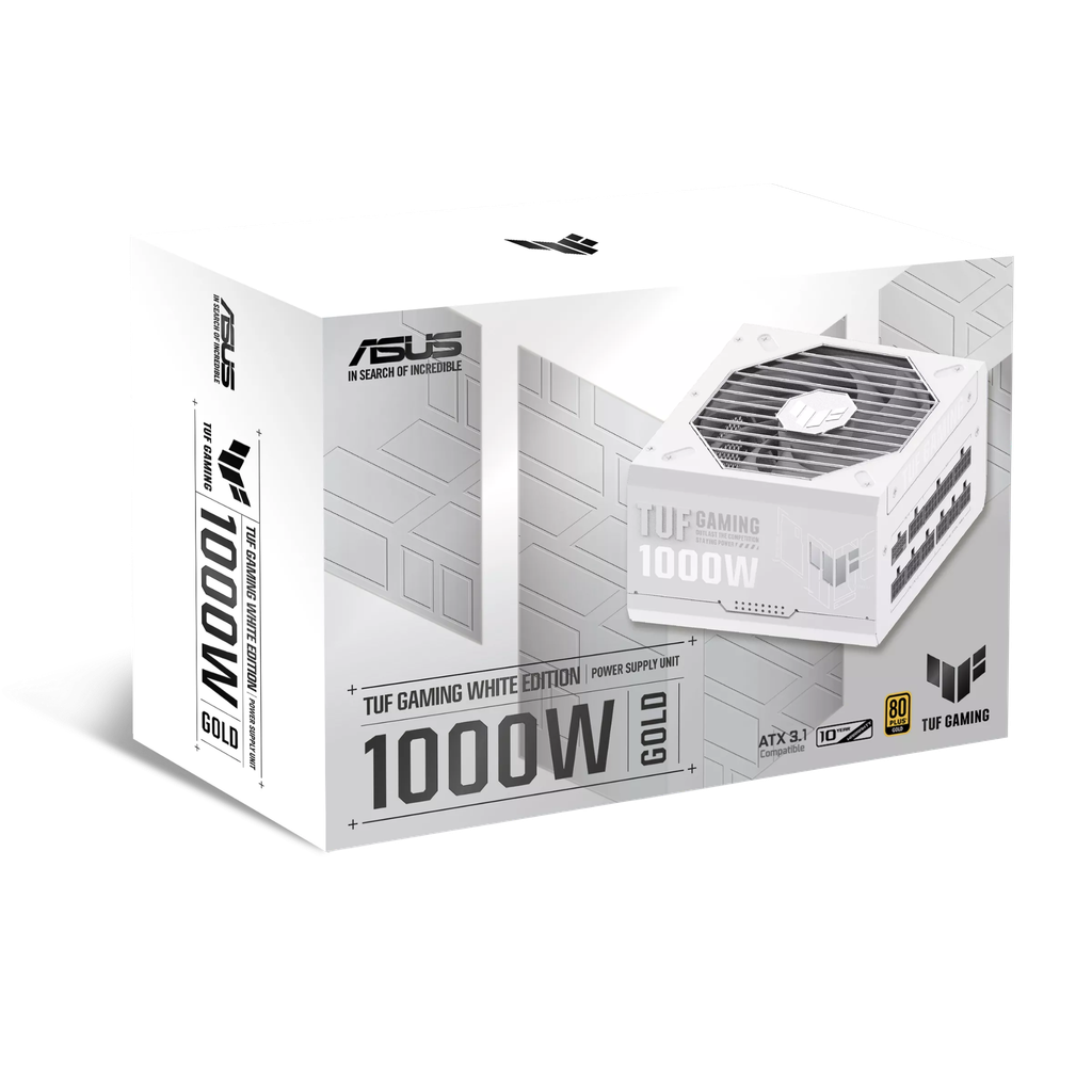 Nguồn máy tính Asus TUF Gaming 1000W Gold White Edition