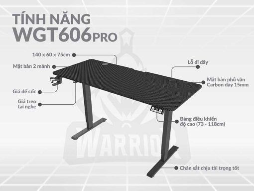 Bàn nâng hạ WARRIOR – Paladin Series – WGT606 Pro