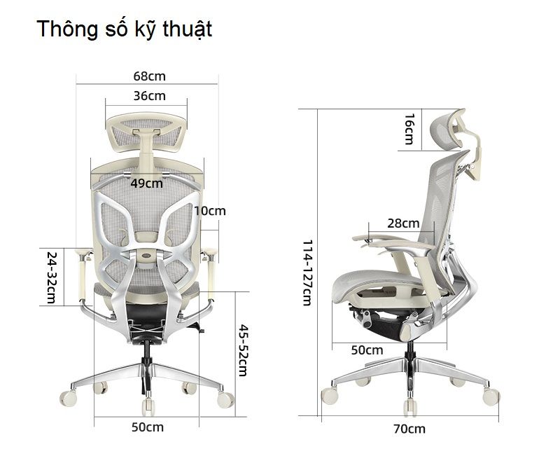 Ghế công thái học ergonomic Dvary Butterfly