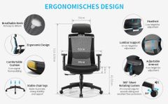 Ghế công thái học ergonomic Sihoo M86 chính hãng