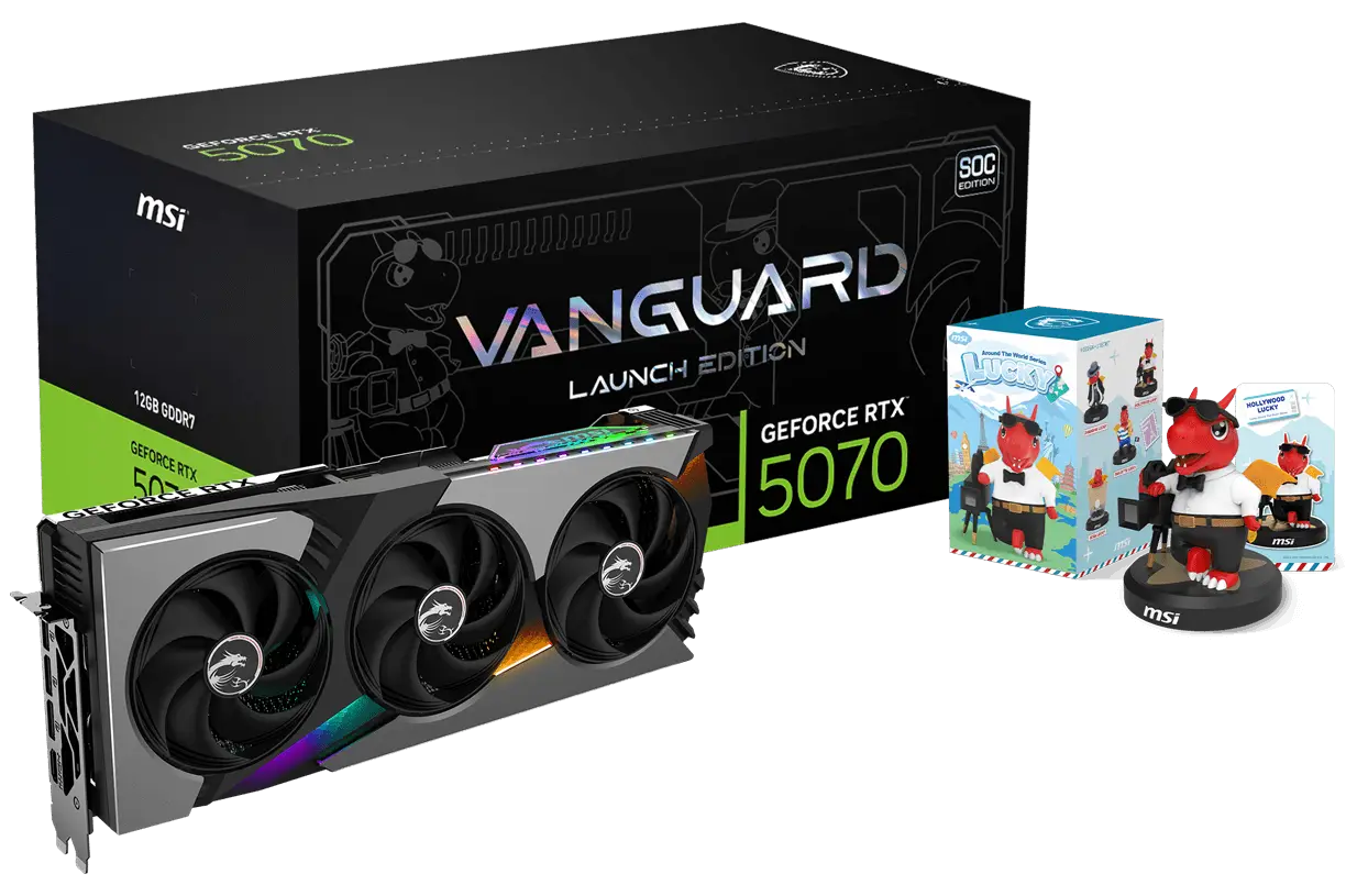 VGA MSI GeForce RTX™ 5070 12G VANGUARD SOC LAUNCH EDITION