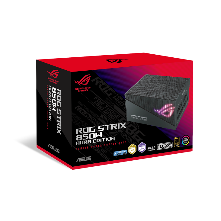 Nguồn máy tính Asus ROG STRIX 850W Gold Aura Edition