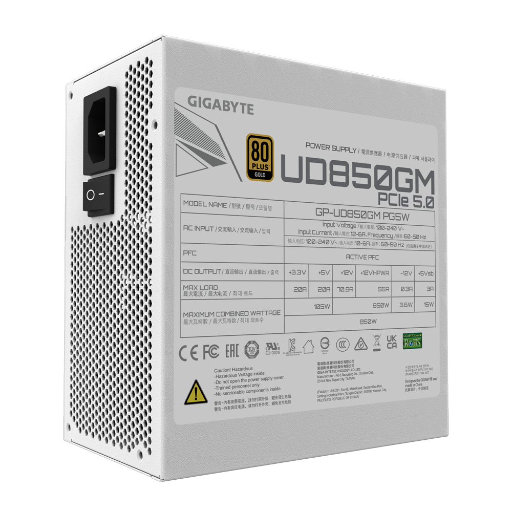 Nguồn máy tính GIGABYTE UD850GM PG5 (rev. 2.0)