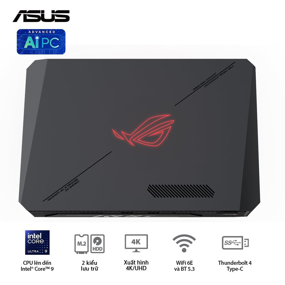 ROG NUC RNUC14SRKU9189A1I - Intel® Ultra 9 185H (up to 5.10 GHz) 16 Cores 22 Threads, NVIDIA RTX 4070 8GB GDDR6