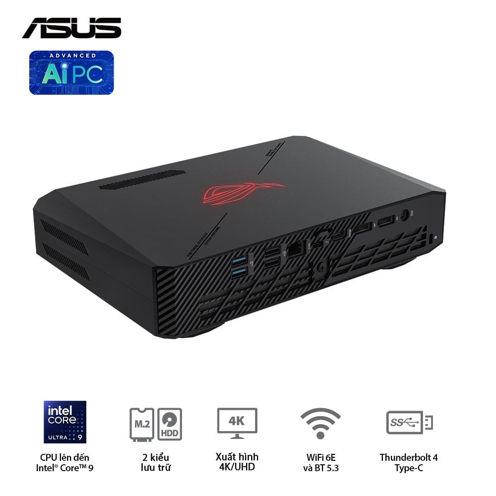 ROG NUC RNUC14SRKU9189A1I - Intel® Ultra 9 185H (up to 5.10 GHz) 16 Cores 22 Threads, NVIDIA RTX 4070 8GB GDDR6