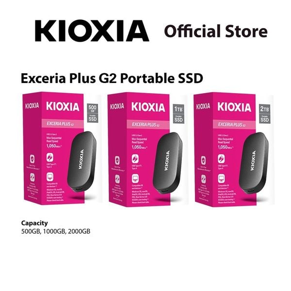 SSD Di Động KIOXIA EXCERIA PLUS G2 1TB