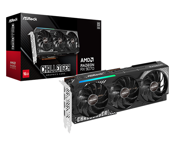 VGA ASRock AMD Radeon™ RX 9070 Challenger 16GB