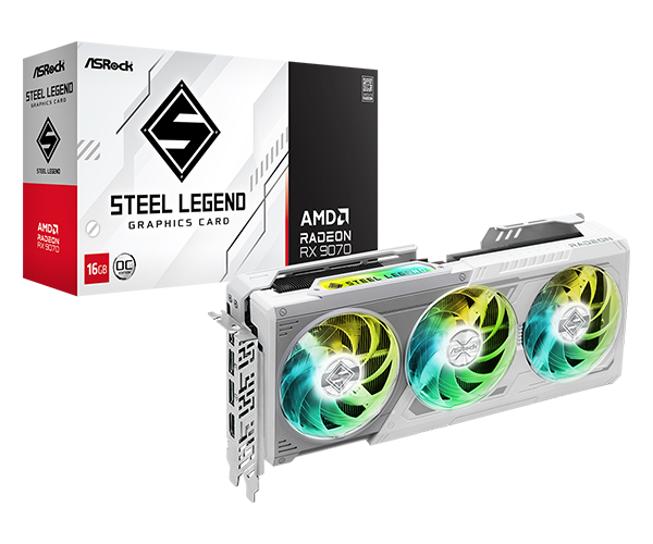 VGA ASRock AMD Radeon™ RX 9070 Steel Legend 16GB OC