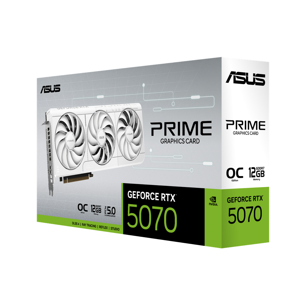 VGA ASUS PRIME GeForce RTX™ 5070 White OC Edition 12GB GDDR7