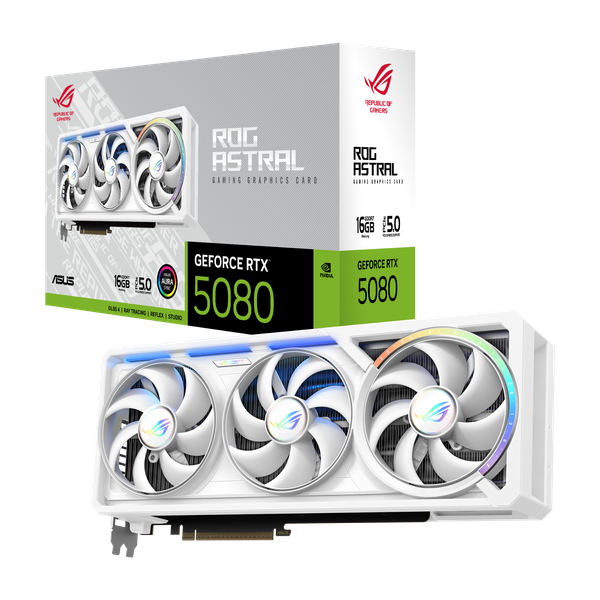 VGA ASUS ROG Astral GeForce RTX™ 5080 16GB GDDR7 WHITE Edition
