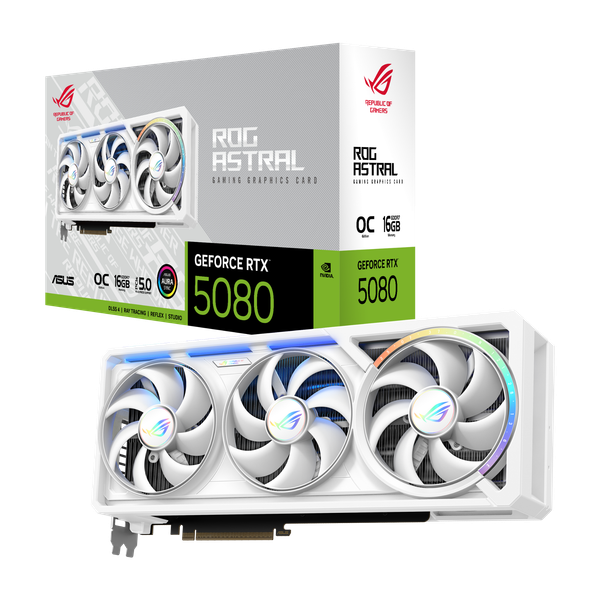 VGA ASUS ROG Astral GeForce RTX™ 5080 16GB GDDR7 WHITE OC Edition