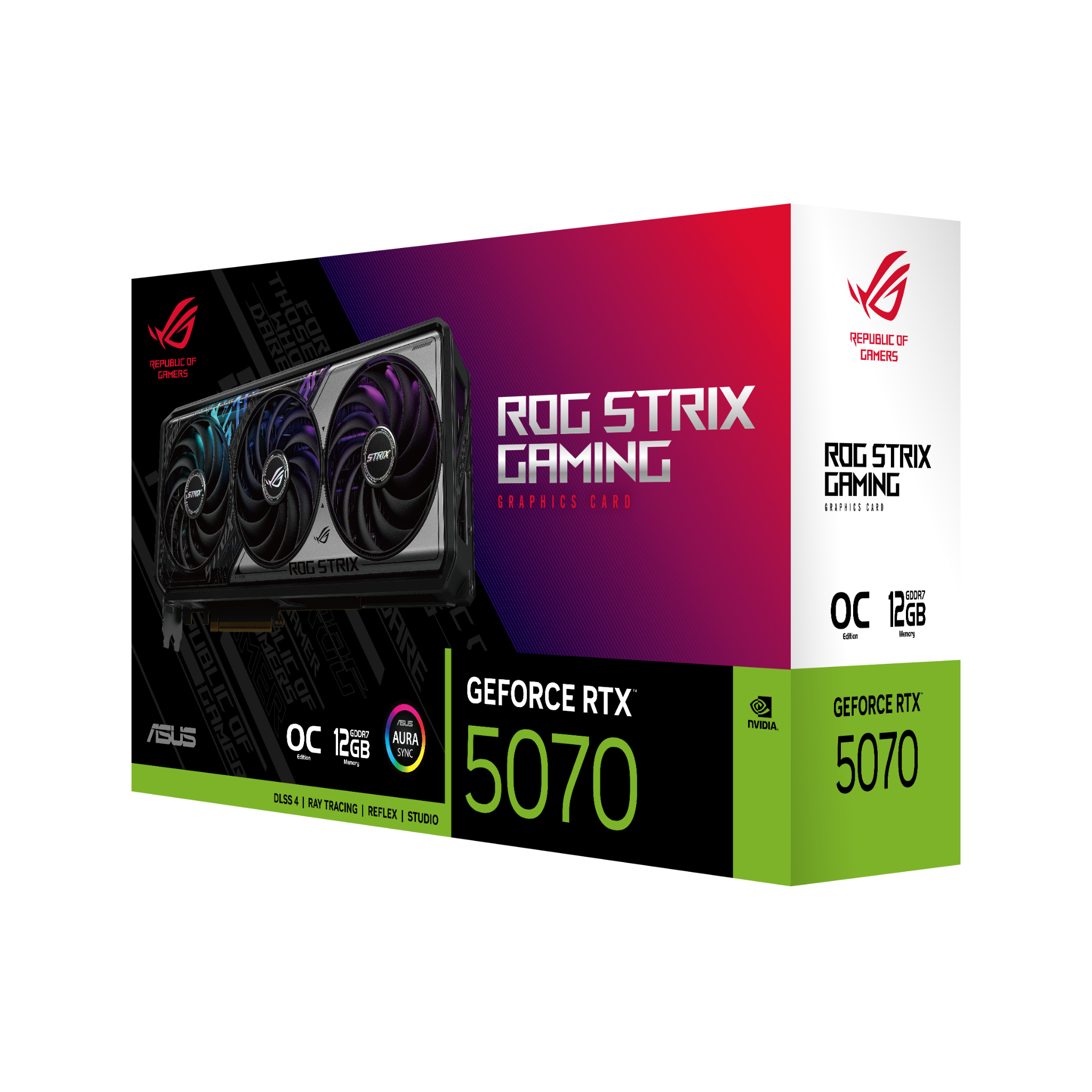 【中古】ASUS ROG STRIX GeForce RTX 5070 OC ASUS ROG Strix GeForce RTX 5070 12GB GDDR7 OC Edition