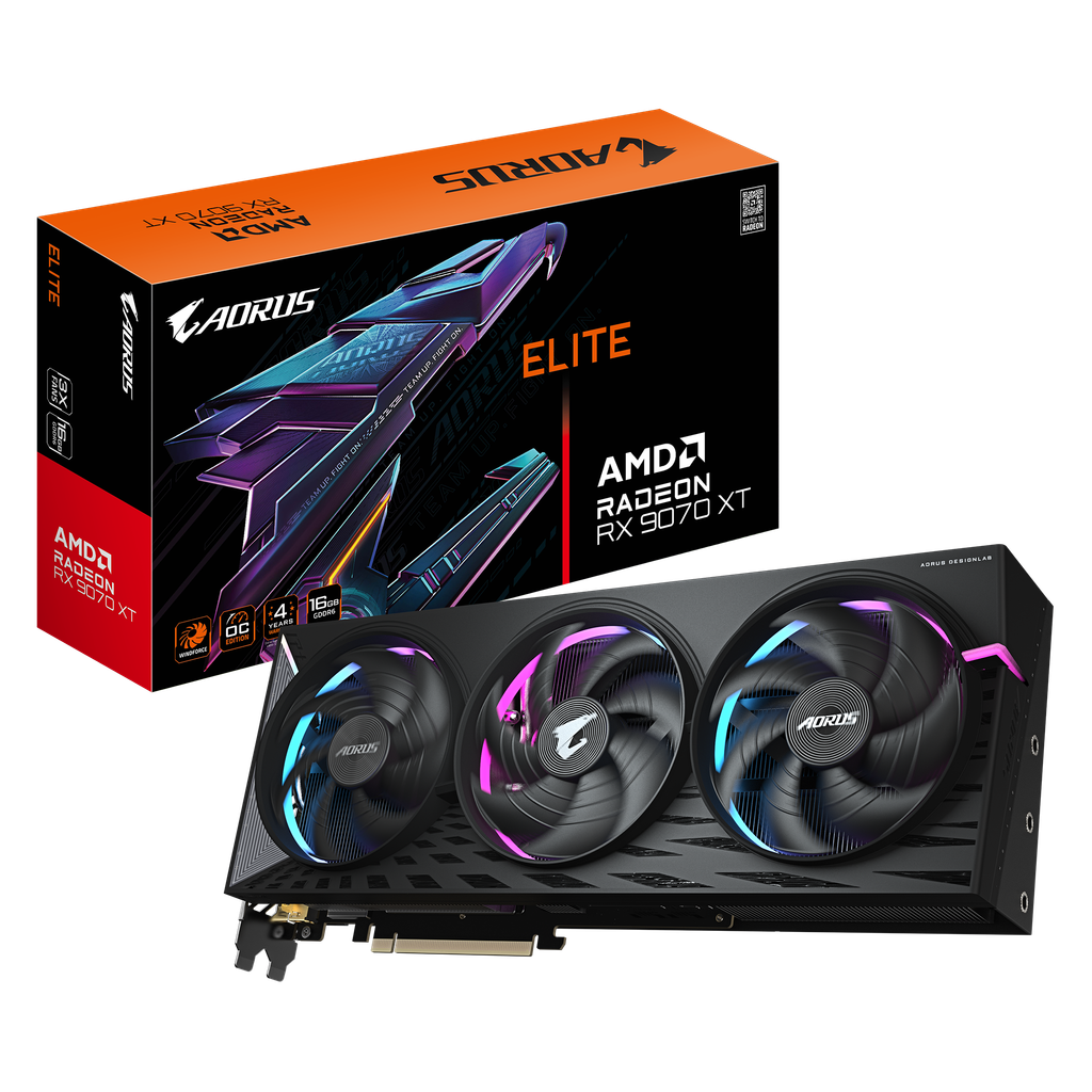 VGA GIGABYTE AORUS Radeon™ RX 9070 XT ELITE 16G
