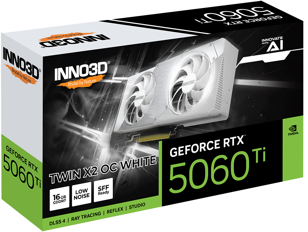 VGA INNO3D GeForce RTX™ 5060 Ti TWIN X2 OC 16GB WHITE