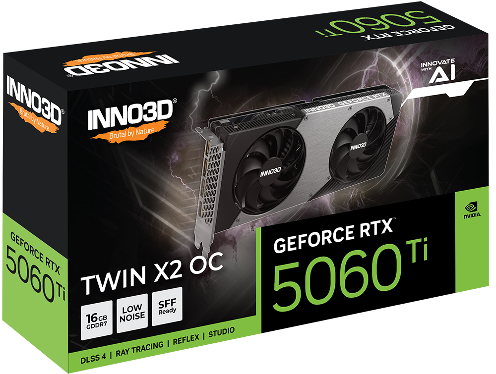 VGA INNO3D GeForce RTX™ 5060 Ti TWIN X2 OC 16GB