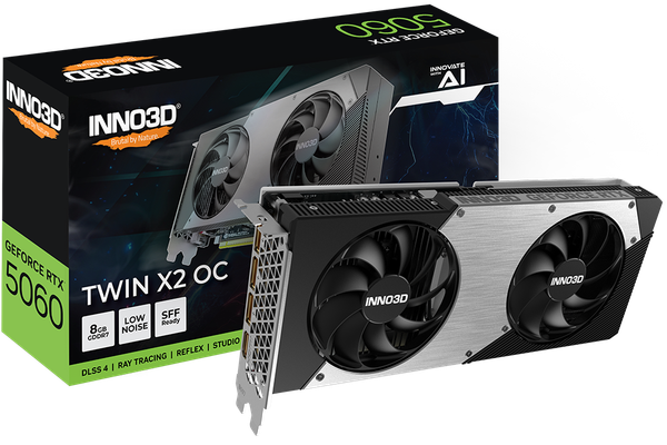 VGA INNO3D GeForce RTX™ 5060 TWIN X2 OC 8GB
