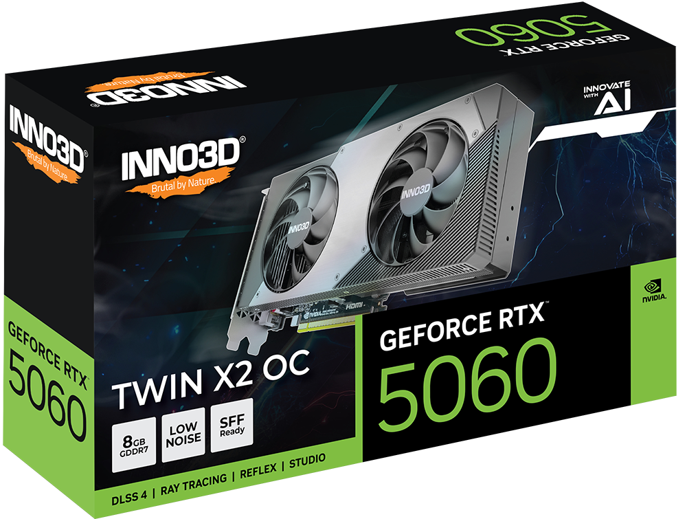 VGA INNO3D GeForce RTX™ 5060 TWIN X2 OC 8GB