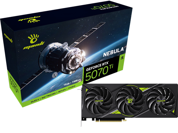 VGA Manli Nebula GeForce RTX 5070 Ti GDDR7 16GB