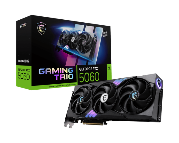 VGA MSI GeForce RTX™ 5060 GAMING TRIO OC 8G
