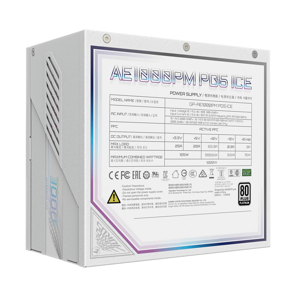 Nguồn máy tính GIGABYTE AORUS ELITE P1000W 80+ Platinum Modular PCIe 5.1 (rev. 1.1)