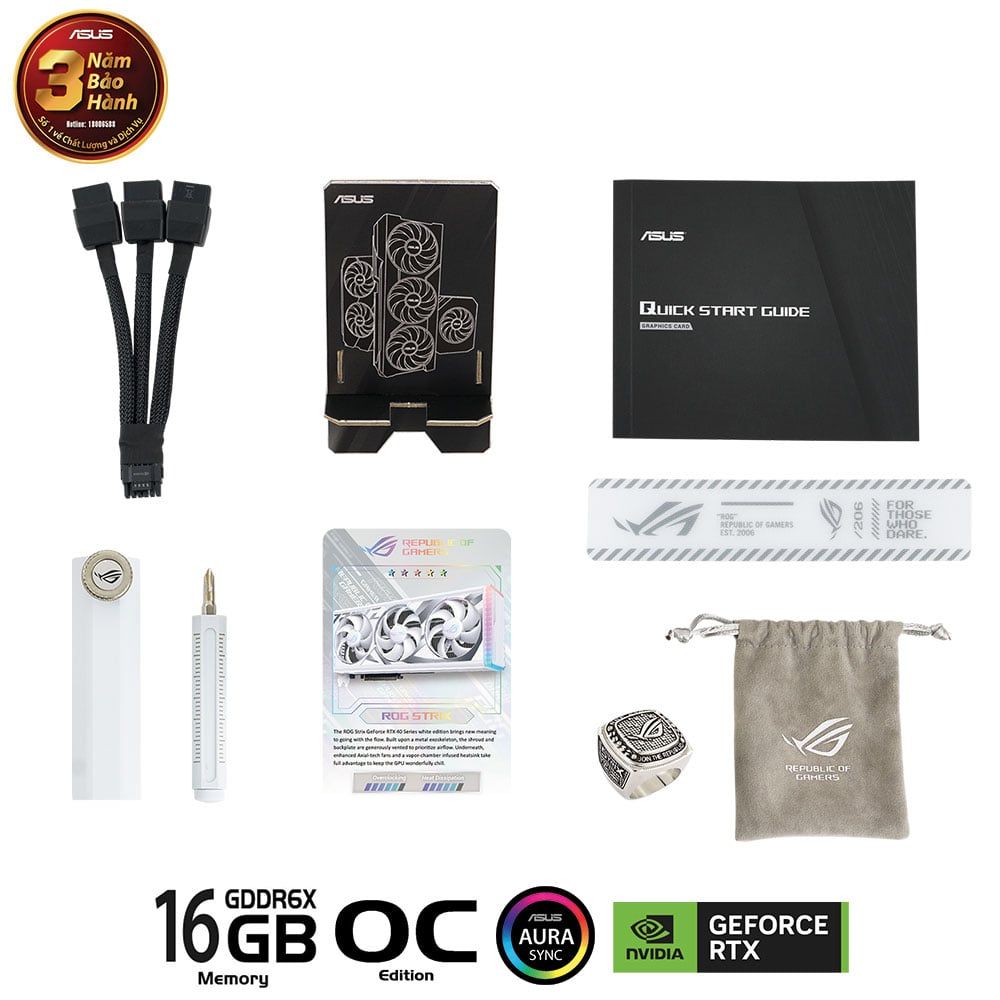 VGA ROG Strix GeForce RTX™ 4080 SUPER 16GB GDDR6X White OC Edition