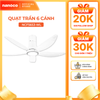 Quạt trần 5 cánh - Đèn Led có remote Nanoco model NCF5653-WL ( Công suất 69W, động cơ DC)