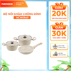Bộ nồi chảo chống dính Nanoco model NCWS540 (4mm, Hợp kim nhôm cao cấp)