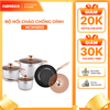 Bộ nồi chảo 4 món inox 304 Nanoco model NCWS850