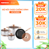 Bộ nồi chảo 4 món inox 304 Nanoco model NCWS850