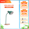 Đèn bàn E27 Nanoco đế gỗ model NDKC03 (không bóng) + tặng kèm 1 bóng Led bulb đui E27- 5W