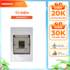 Tủ điện âm tường Nanoco model NDP104P-1/ NDP108P-1 (mặt nhựa đế nhựa)