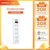 [QUÀ TẶNG] Ổ cắm có dây Nanoco model NES4213-S1 (1 ổ đa năng, 4 ổ 2 chấu, 1 công tắc, dây điện 3M)