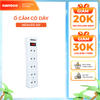 Ổ cắm có dây Nanoco model NES4213-S1 (1 ổ đa năng, 4 ổ 2 chấu, 1 công tắc, dây điện 3m và 5m)