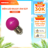 Bóng bulb LED E27 Nanoco model NLB0 1.5W (màu xanh, lục, cam, hồng, đỏ, tím, trắng, vàng)